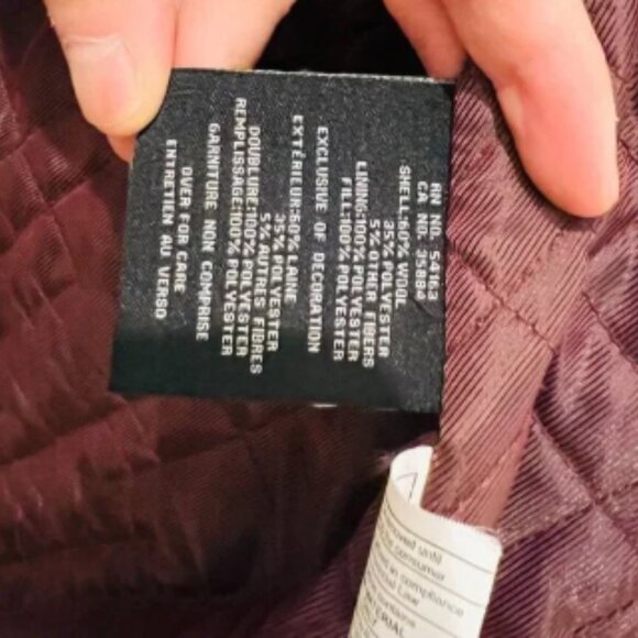 Cole Haan Signature Men's Button Up Wool Coat Size Large Color Camel - Picture 6 of 8